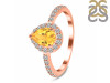 Citrine & White Topaz Ring CIT-RDR-3161.