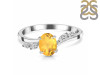 Citrine & White Topaz Ring CIT-RDR-3163.