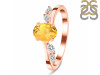 Citrine & White Topaz Ring CIT-RDR-3163.