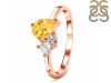 Citrine & White Topaz Ring CIT-RDR-3199.