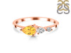 Citrine  & White Topaz Ring CIT-RDR-3238.