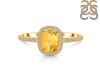 Citrine & White Topaz Ring CIT-RDR-3263.