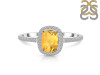 Citrine & White Topaz Ring CIT-RDR-3263.