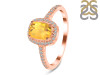 Citrine & White Topaz Ring CIT-RDR-3263.
