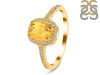Citrine & White Topaz Ring CIT-RDR-3263.