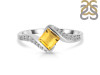 Citrine & White Topaz Ring CIT-RDR-346.