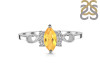 Citrine & White Topaz Ring CIT-RDR-349.