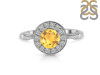 Citrine & White Topaz Ring CIT-RDR-364.