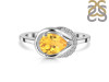 Citrine & White Topaz Ring CIT-RDR-367.