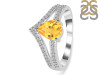 Citrine & White Topaz Ring CIT-RDR-372.