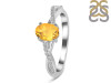 Citrine & White Topaz Ring CIT-RDR-376.