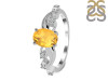 Citrine & White Topaz Ring CIT-RDR-402.