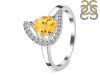 Citrine & White Topaz Ring CIT-RDR-404.