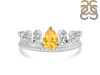 Citrine & White Topaz Ring CIT-RDR-405.
