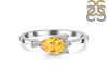 Citrine & White Topaz Ring CIT-RDR-433.