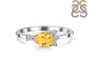 Citrine & White Topaz Ring CIT-RDR-433.
