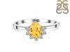 Citrine & White Topaz Ring CIT-RDR-436.