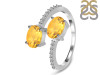 Citrine & White Topaz Ring CIT-RDR-440.