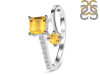 Citrine & White Topaz Ring CIT-RDR-441.