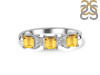 Citrine & White Topaz Ring CIT-RDR-443.