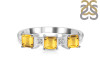 Citrine & White Topaz Ring CIT-RDR-443.
