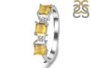 Citrine & White Topaz Ring CIT-RDR-443.
