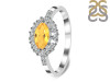 Citrine & White Topaz Ring CIT-RDR-446.