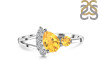 Citrine & White Topaz Ring CIT-RDR-453.
