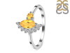Citrine & White Topaz Ring CIT-RDR-454.