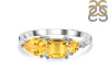 Citrine & White Topaz Ring CIT-RDR-455.