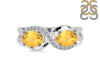 Citrine & White Topaz Ring CIT-RDR-456.