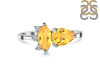 Citrine & White Topaz Ring CIT-RDR-464.