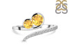 Citrine & White Topaz Ring CIT-RDR-470.