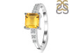 Citrine & White Topaz Ring CIT-RDR-472.