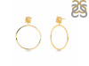 Citrine  Raw Crystal & White Topaz Earring CIT-RE-59.