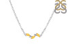 Citrine & White Topaz Necklace CIT-RDN-460.