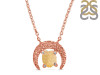 Citrine Raw Crystal & White Topaz Necklace CIT-RN-67.