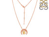 Citrine Raw Crystal & White Topaz Necklace CIT-RN-67.
