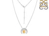 Citrine Raw Crystal & White Topaz Necklace CIT-RN-67.