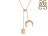 Citrine Raw Crystal & White Topaz Necklace CIT-RN-71.