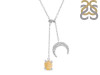 Citrine Raw Crystal & White Topaz Necklace CIT-RN-71.