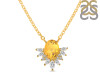 Citrine & White Topaz Necklace CIT-RN-72.