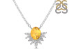 Citrine & White Topaz Necklace CIT-RN-72.
