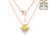 Citrine & White Topaz Necklace CIT-RN-72.