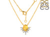 Citrine & White Topaz Necklace CIT-RN-72.