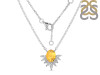 Citrine & White Topaz Necklace CIT-RN-72.