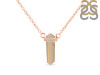 Citrine & White Topaz Pencil Necklace CIT-RN-84.