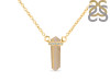 Citrine & White Topaz Pencil Necklace CIT-RN-84.