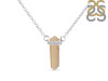 Citrine & White Topaz Pencil Necklace CIT-RN-84.