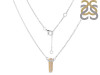 Citrine & White Topaz Pencil Necklace CIT-RN-84.